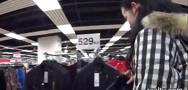  Perfect czech nympho was teased in the shopping centre and nailed in pov